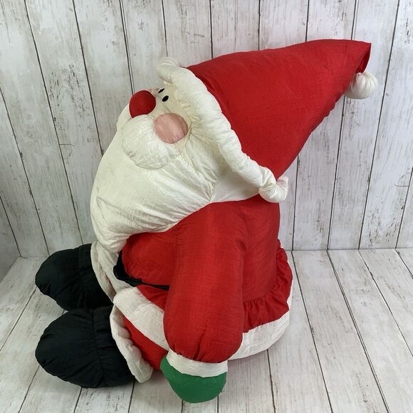 Large Department 56 Santa Claus Puffy Nylon Plush - Vintage - Picture 5 of 13